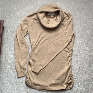 Michael Kors Metallic gold cowl neck